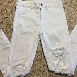 AE distressed cropped jeggings